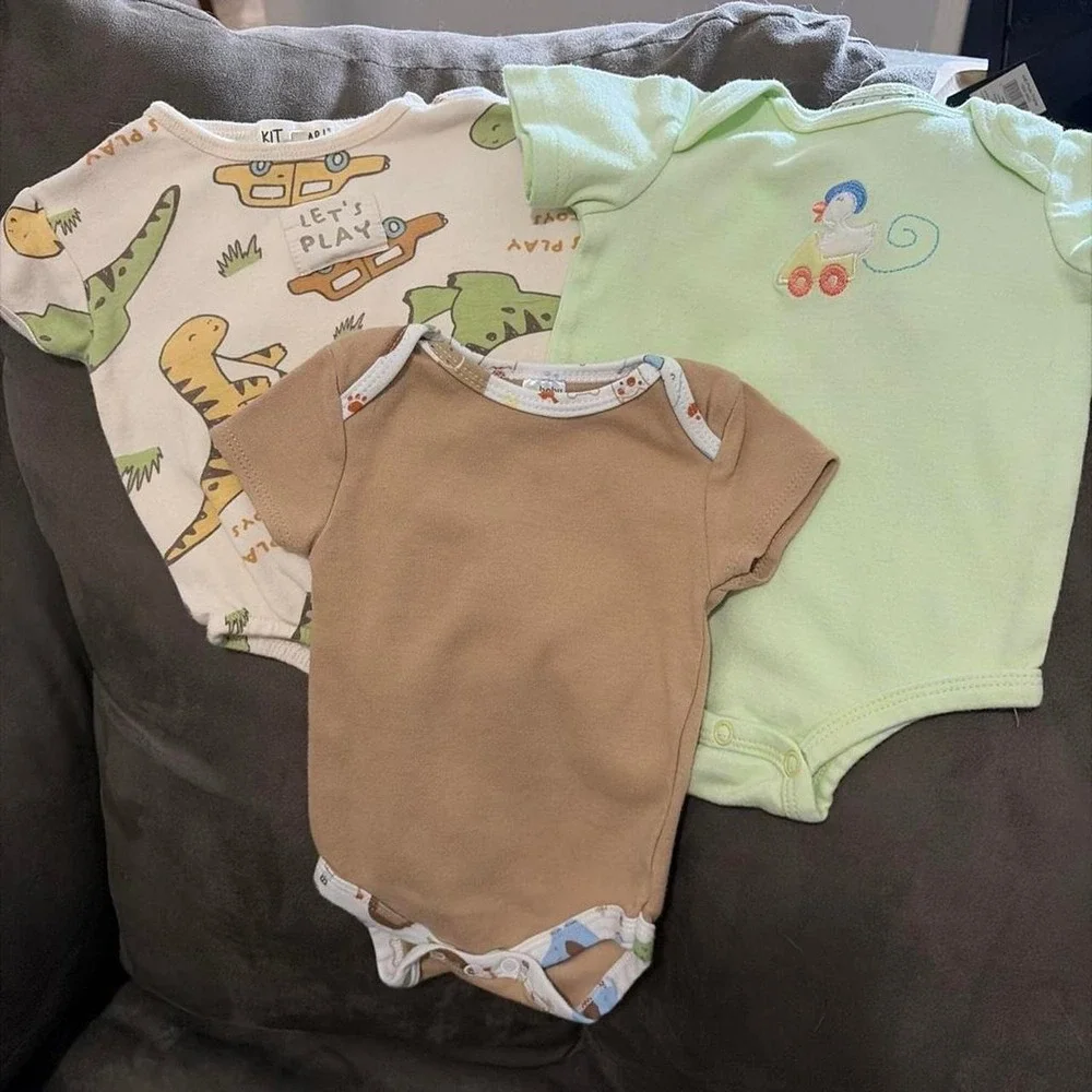 Baby Boy 3-6 Month Clothing Bundle 11pc Lot Dinosaur Lion Construction Mixed